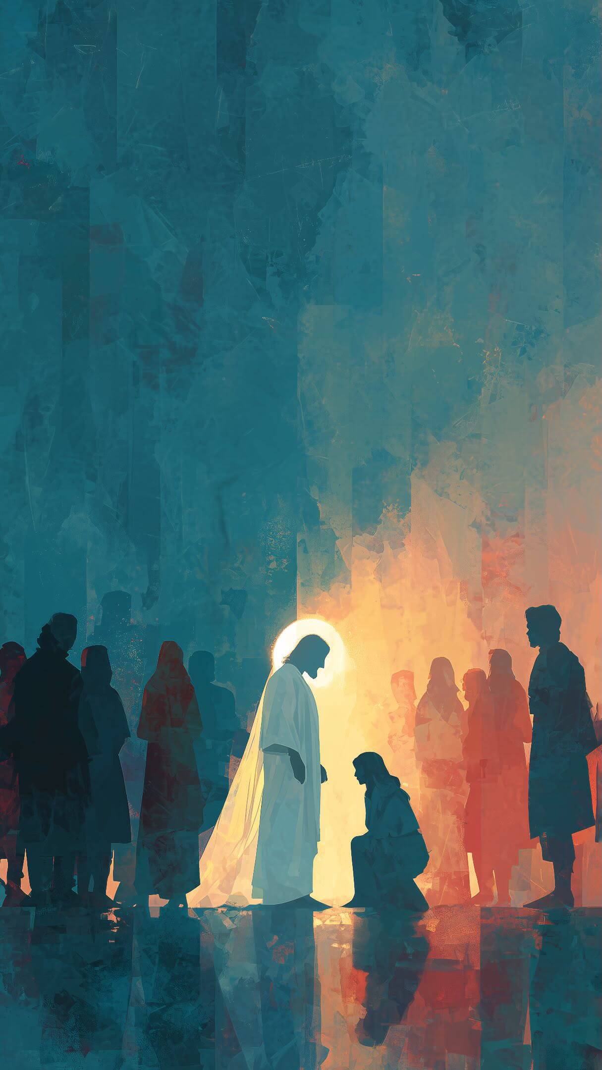 Papel de Parede Cristão com Jesus Abençoando para Celular/iPhone 4K
