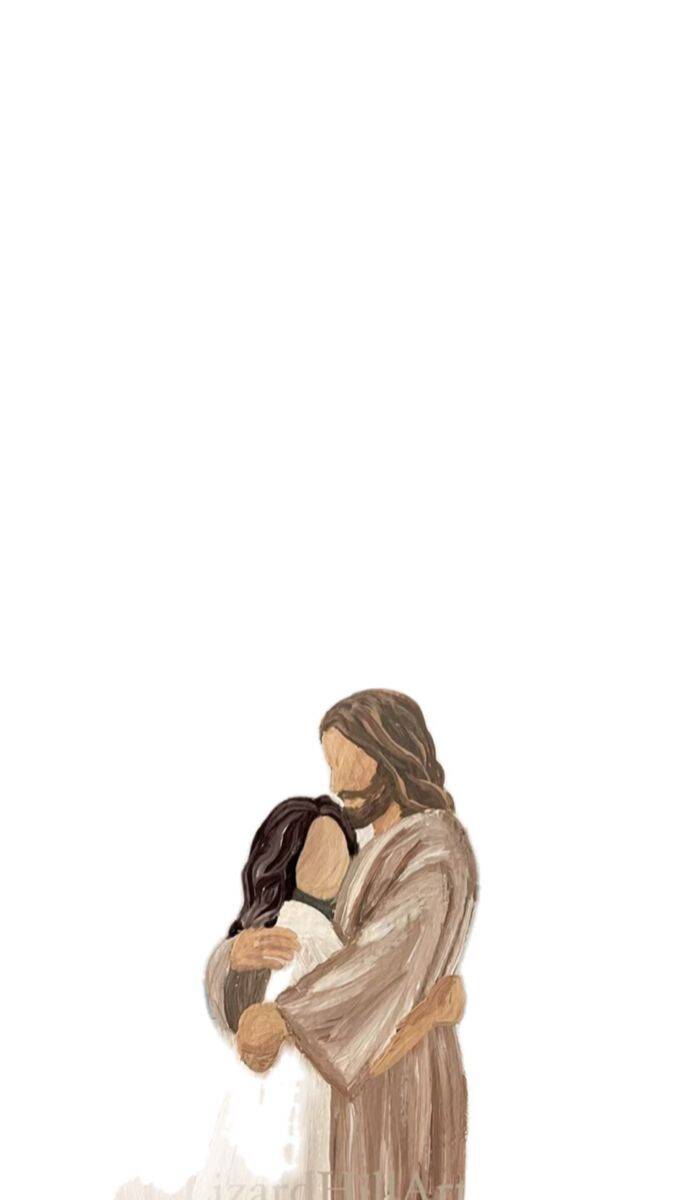Papel de Parede Cristão com Jesus Abraçando para Celular/iPhone 4K