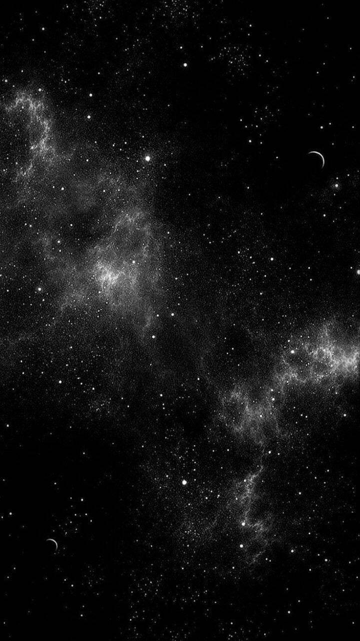 Papel de Parede Preto e Branco com Estrelas para Celular/iPhone 4K