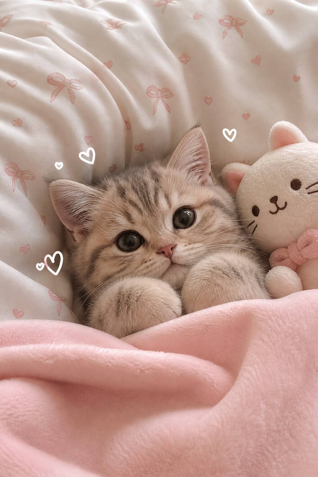 Papel de Parede de Gatinho Fofo com Olhos Grandes para Celular/iPhone 4K