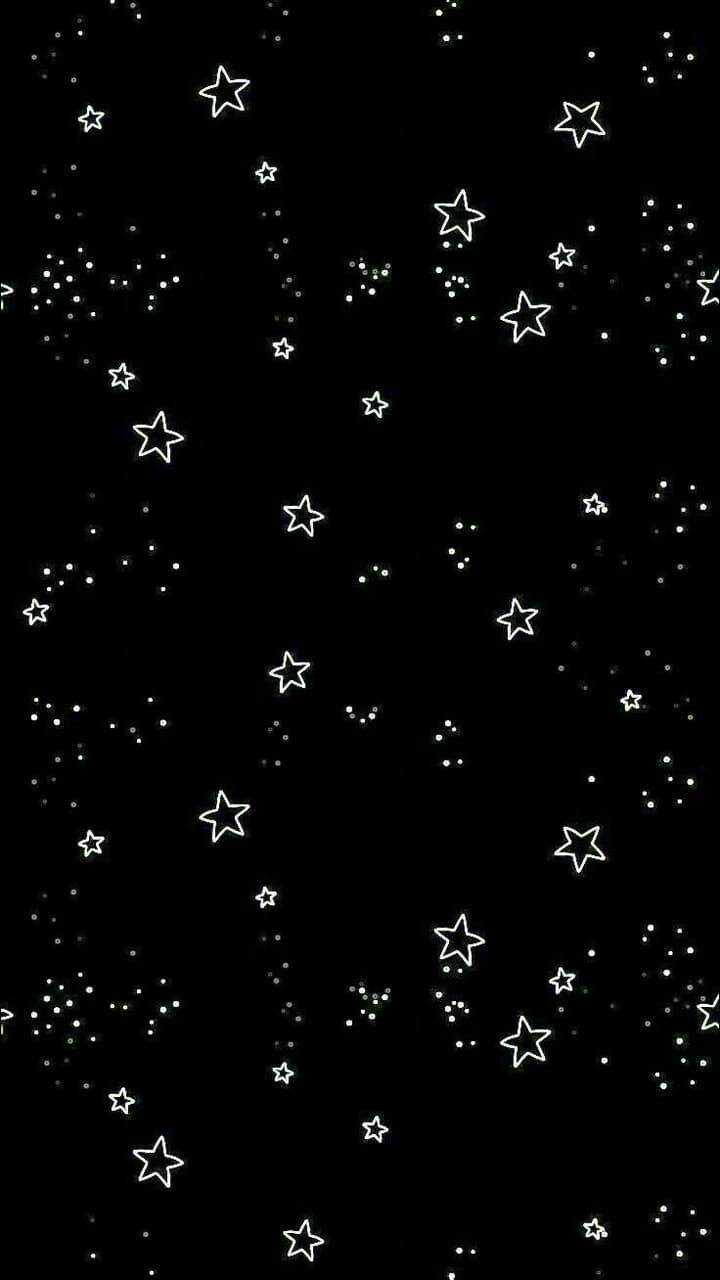 Fondo de Pantalla de Estrellas en Blanco y Negro para Celular/iPhone 4K