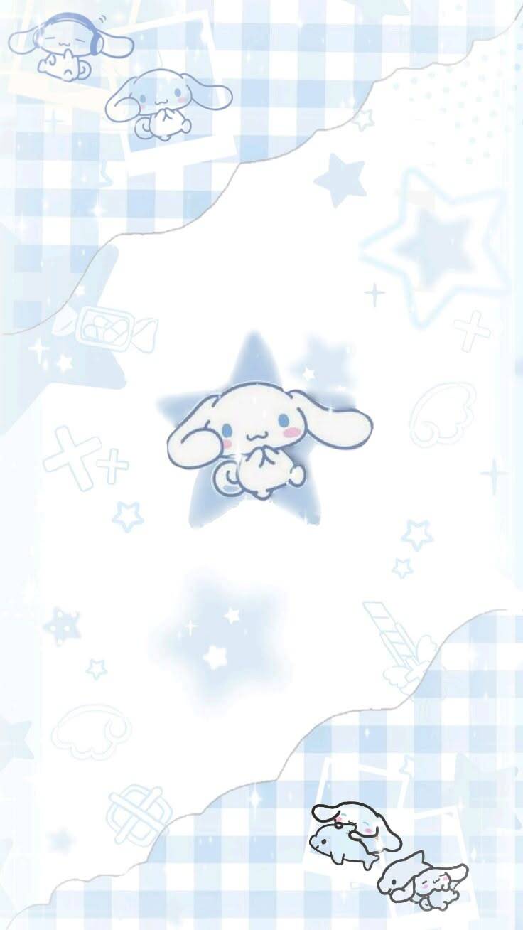 Papel de Parede Cinnamoroll com Estrelas para Celular