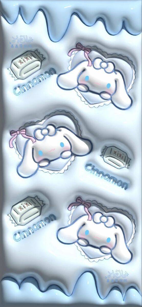 Papel de Parede Cinnamoroll Fofo com Estampa para Celular/iPhone