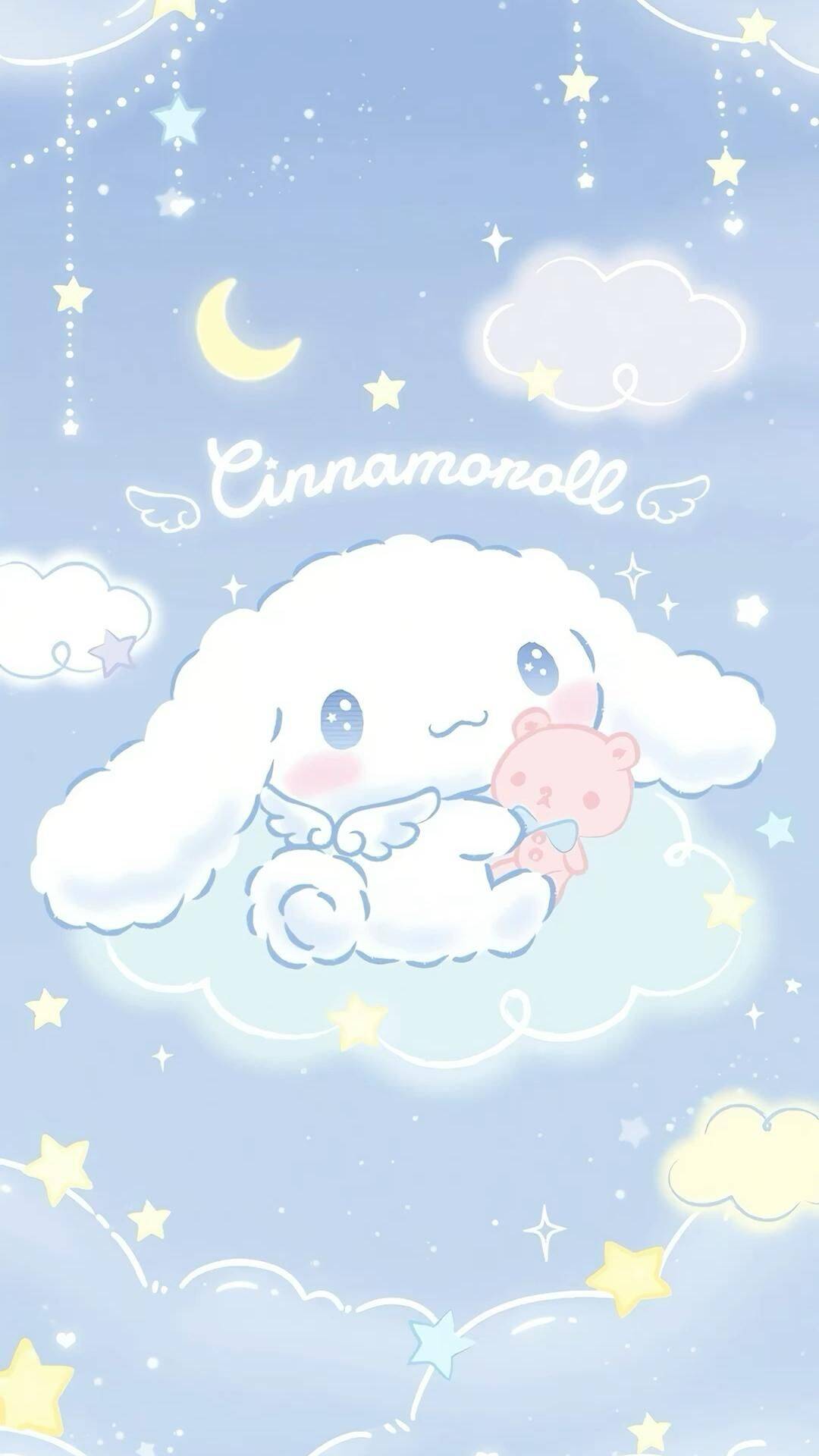 Papel de Parede Cinnamoroll com Ursinho para Celular