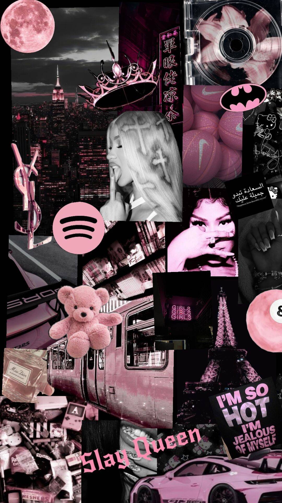 Papel de Parede Baddie Rosa Neon para Celular/iPhone