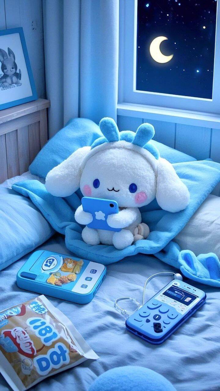 Papel de Parede Cinnamoroll com Tema Noturno para Celular