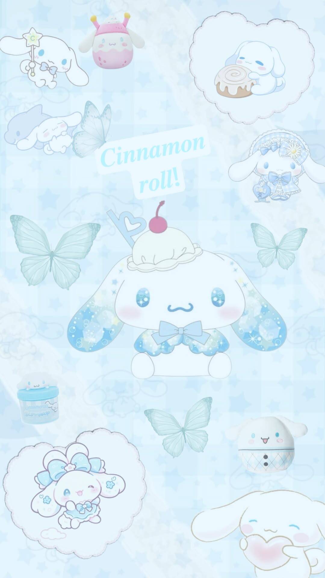Papel de Parede Cinnamoroll com Borboletas para Celular
