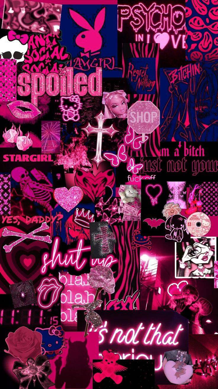 Papel de Parede Baddie Rosa Neon para Celular/iPhone