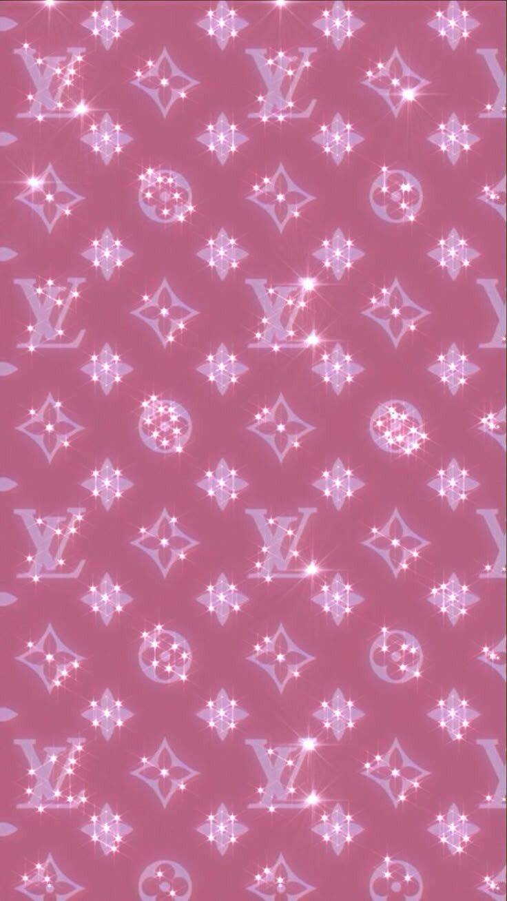 Papel de Parede Baddie Rosa com Brilho para Celular