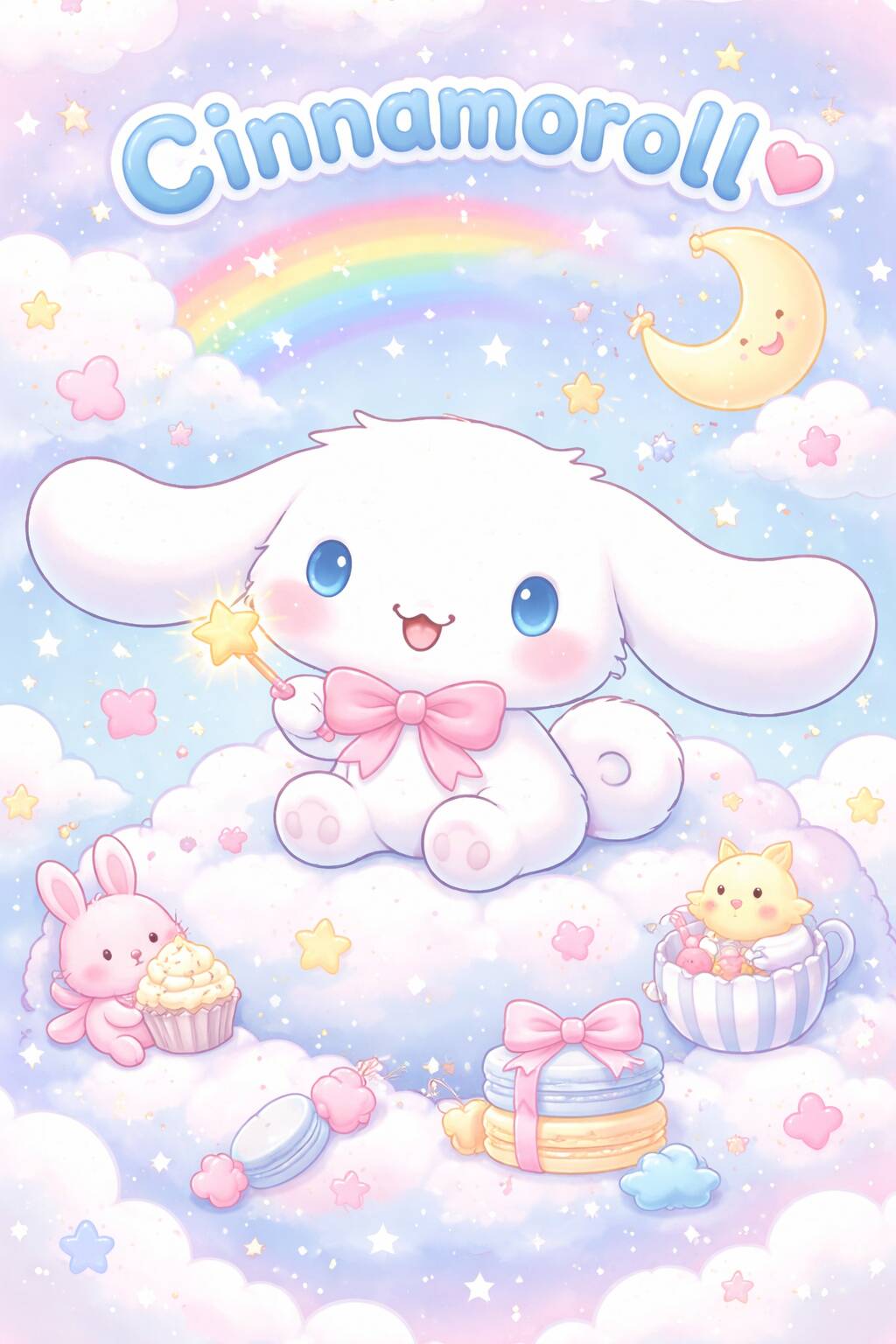 Fondo de pantalla de Cinnamoroll Rainbow para teléfono celular/iPhone