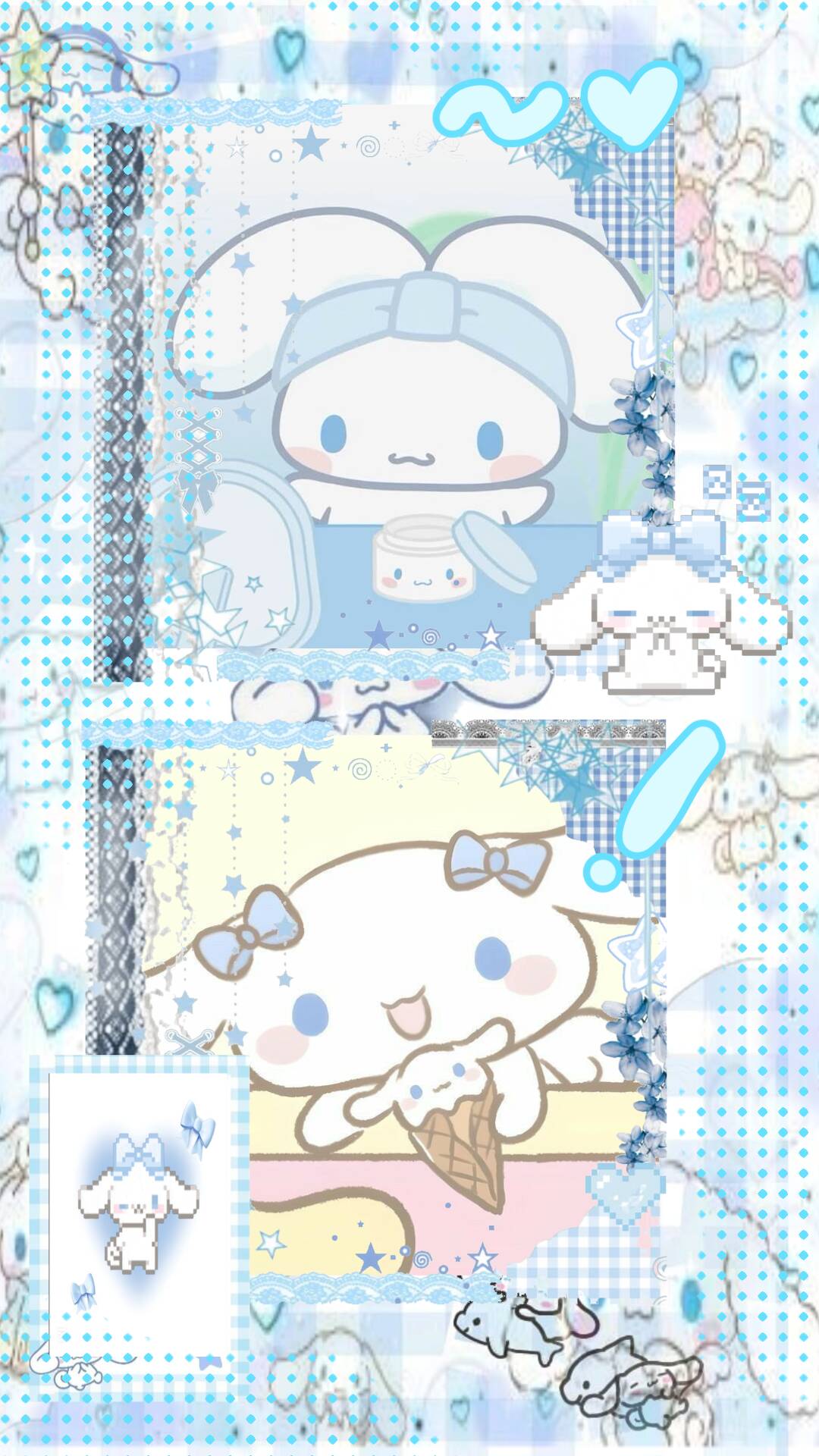 Papel de Parede Cinnamoroll com Sorvete para Celular