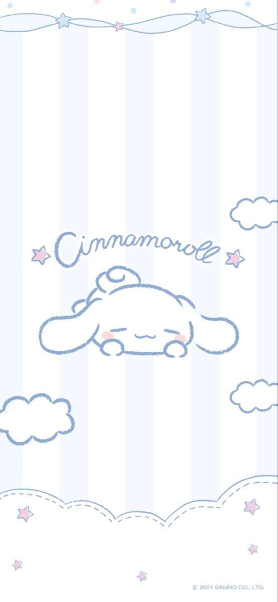 Papel de Parede Cinnamoroll com Nuvens para Celular/iPhone