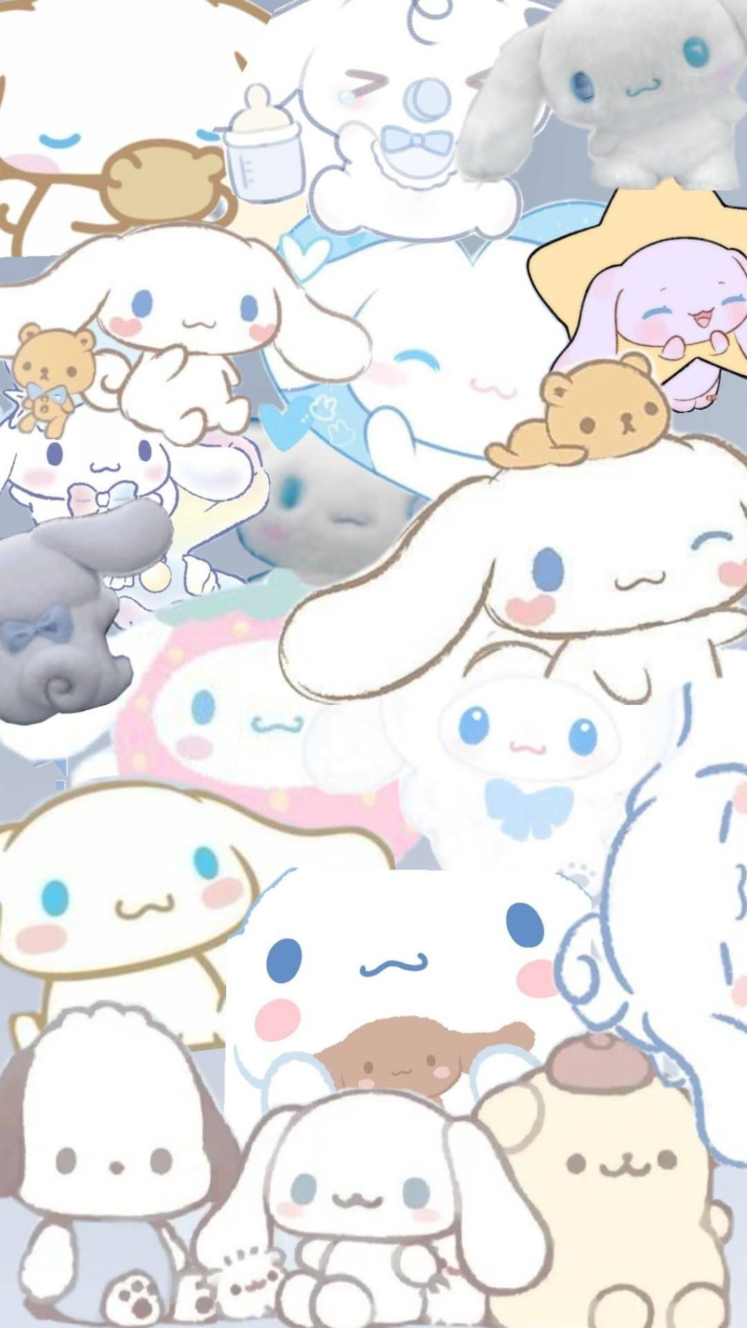 Papel de Parede Cinnamoroll com Amigos para Celular/iPhone