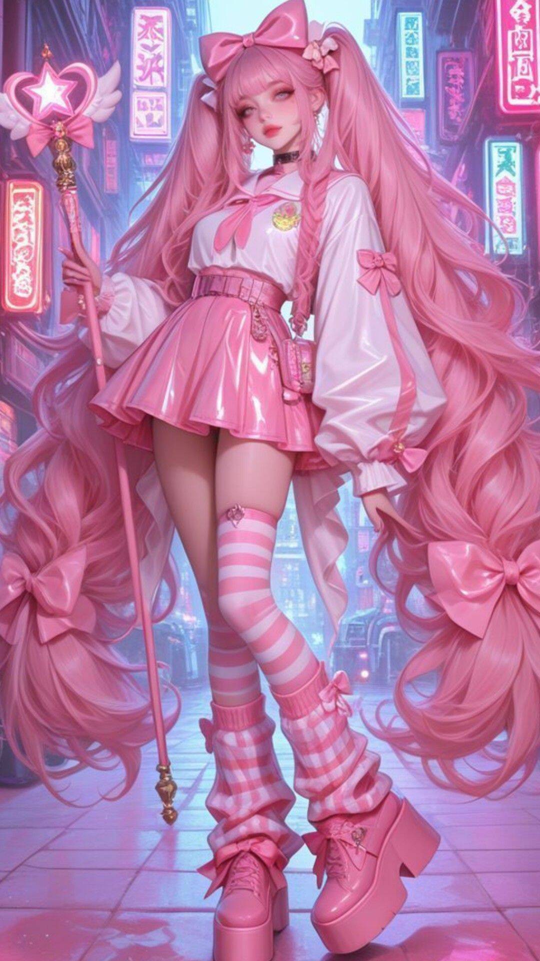 Papel de Parede Baddie Rosa Estilosa para Celular/iPhone 4K