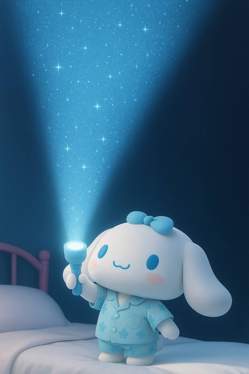 Papel de Parede Cinnamoroll com Lanterna Estrelada para Celular/iPhone