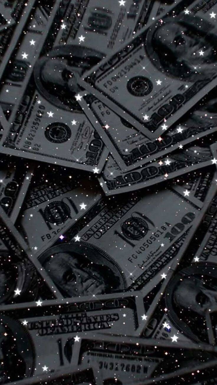 Papel de Parede Baddie com Dinheiro e Estrelas para Celular/iPhone