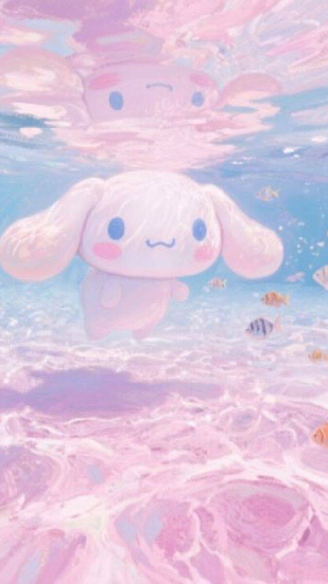 Papel de Parede Cinnamoroll Subaquático para Celular