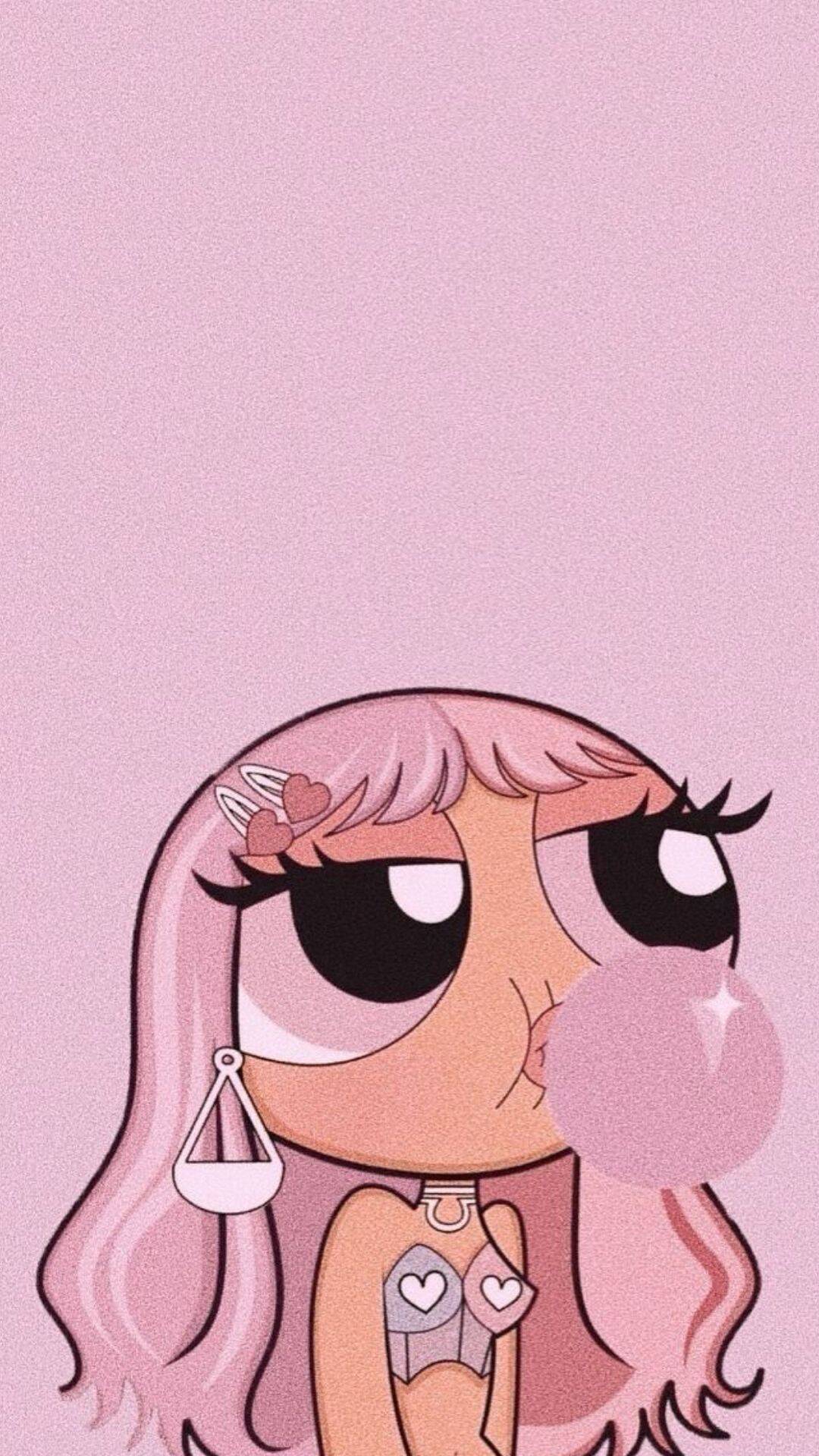 Papel de Parede Baddie Desenho com Chiclete para Celular/iPhone