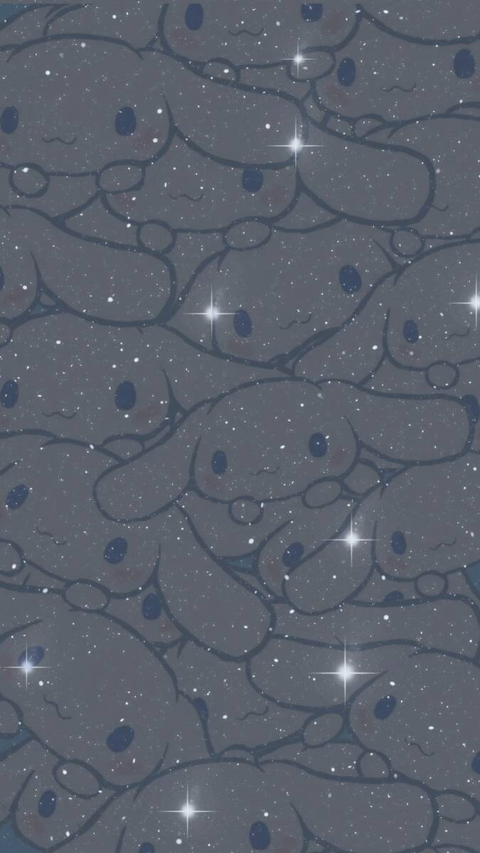 Papel de Parede Cinnamoroll com Efeito Estrelado para Celular
