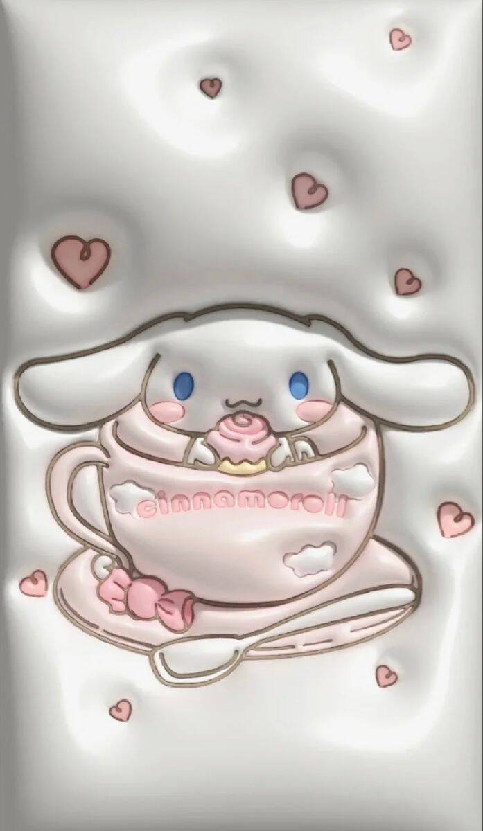 Papel de Parede Cinnamoroll na Xícara para Celular/iPhone