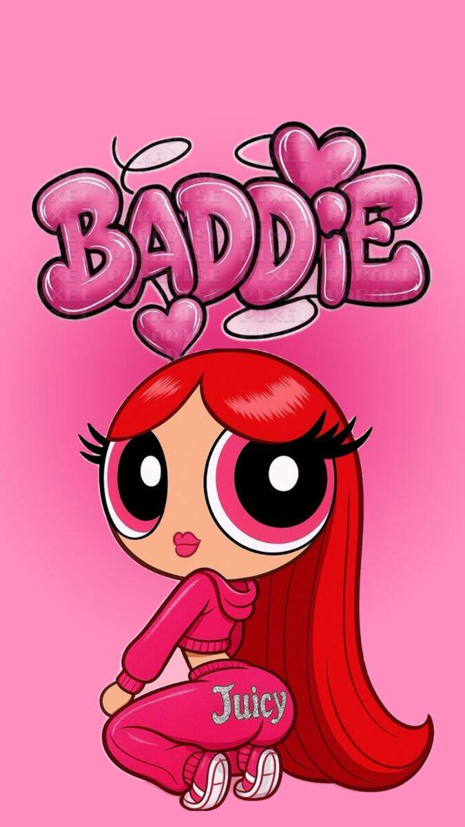 Papel de Parede Baddie Estilo Desenho com Cabelo Vermelho para Celular