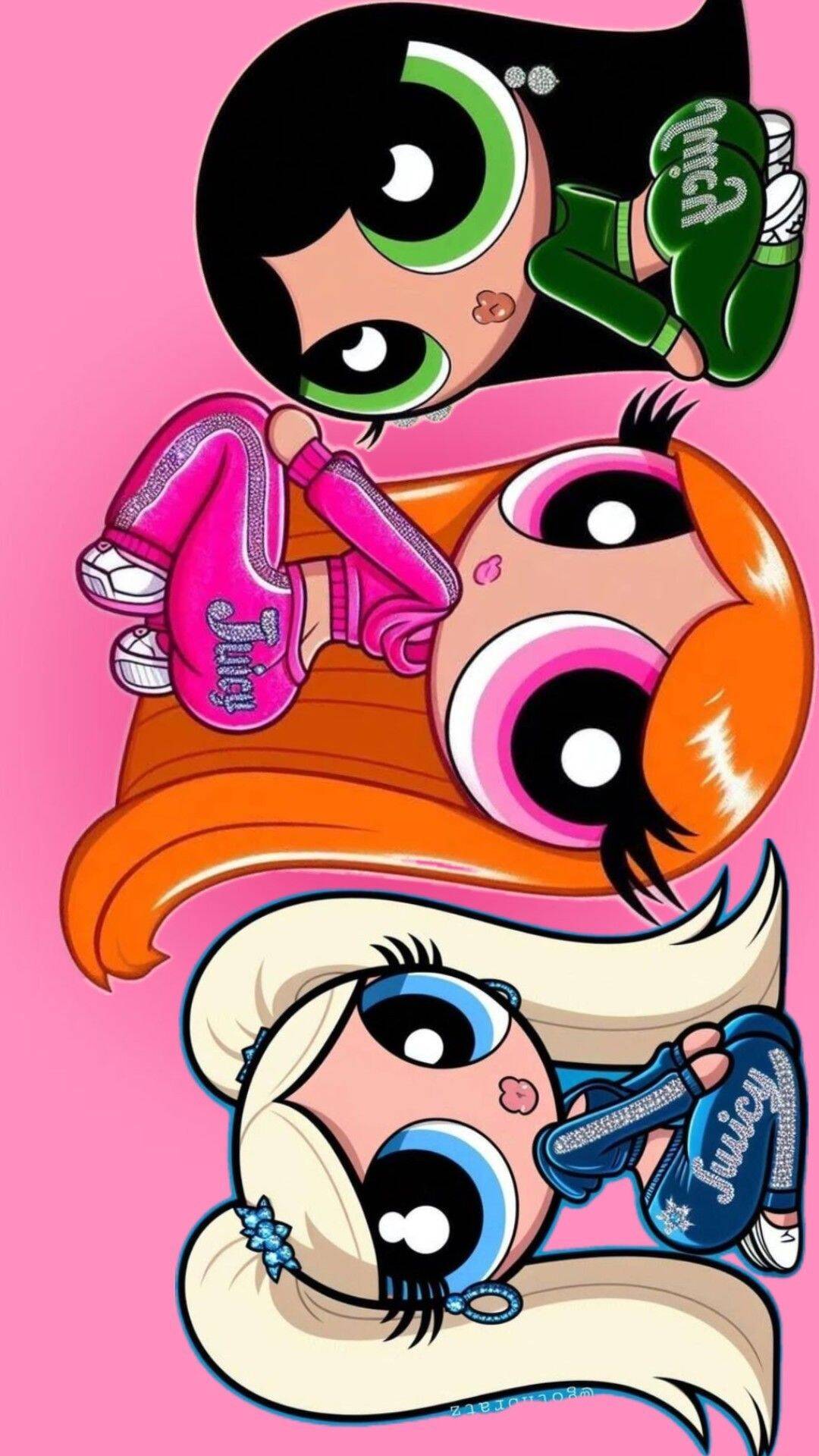 Papel de Parede Baddie Estilosa com Personagens Coloridos para Celular/iPhone 4K