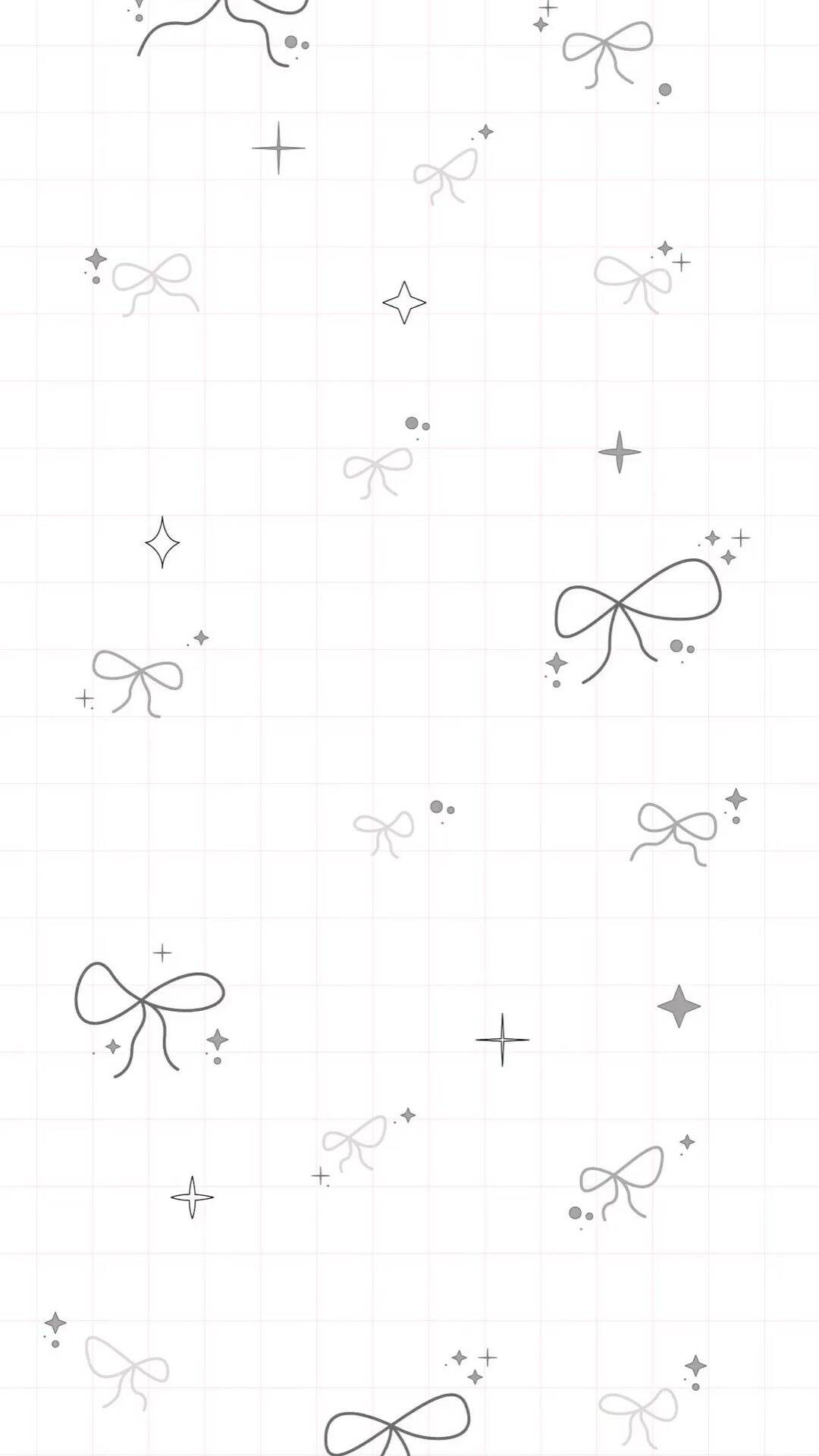Fondo de Pantalla Blanco con Lazos y Estrellas para Celular/iPhone 4K