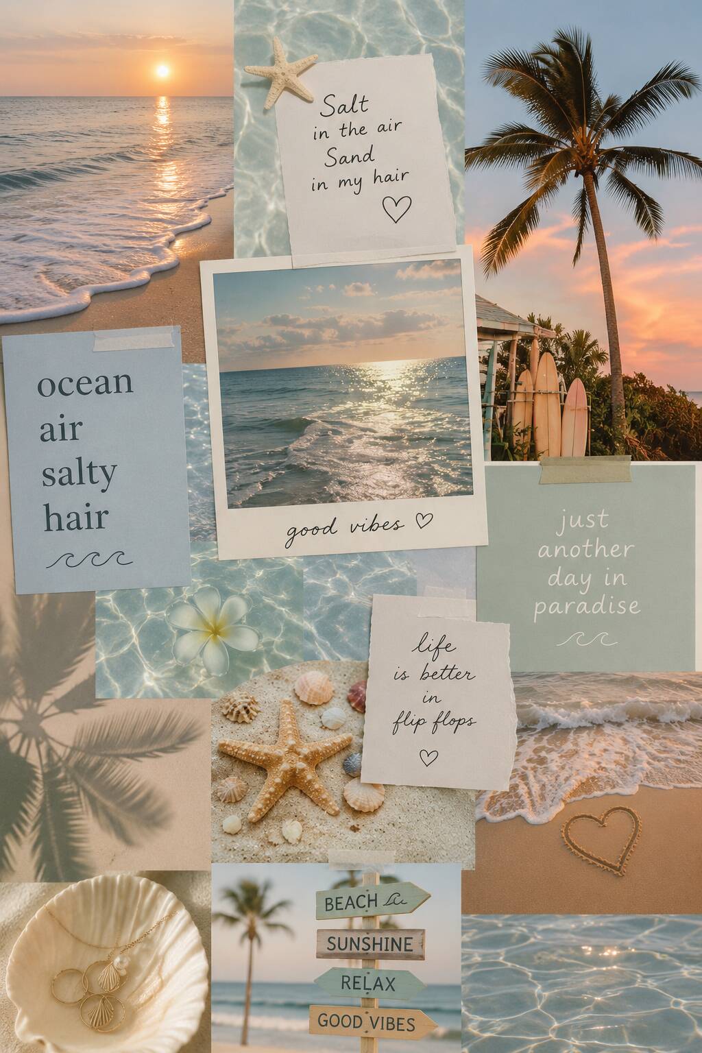 Fondo de Pantalla de Verano con Playa y Buena Vibra para Celular/iPhone 4K