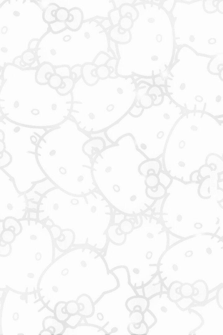Fondo de Pantalla Blanco con Hello Kitty para Celular/iPhone 4K
