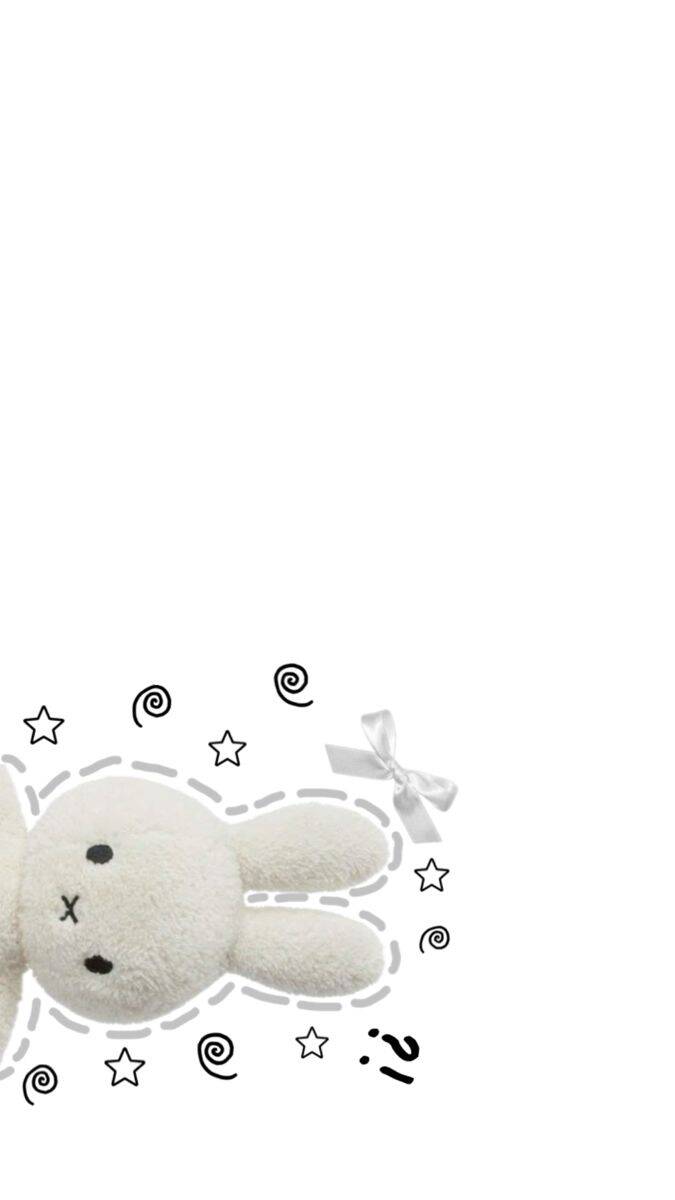 Papel de Parede Branco com Coelho Fofinho para Celular/iPhone 4K
