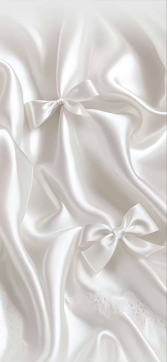Papel de Parede Branco com Laços Elegantes para Celular/iPhone 4K