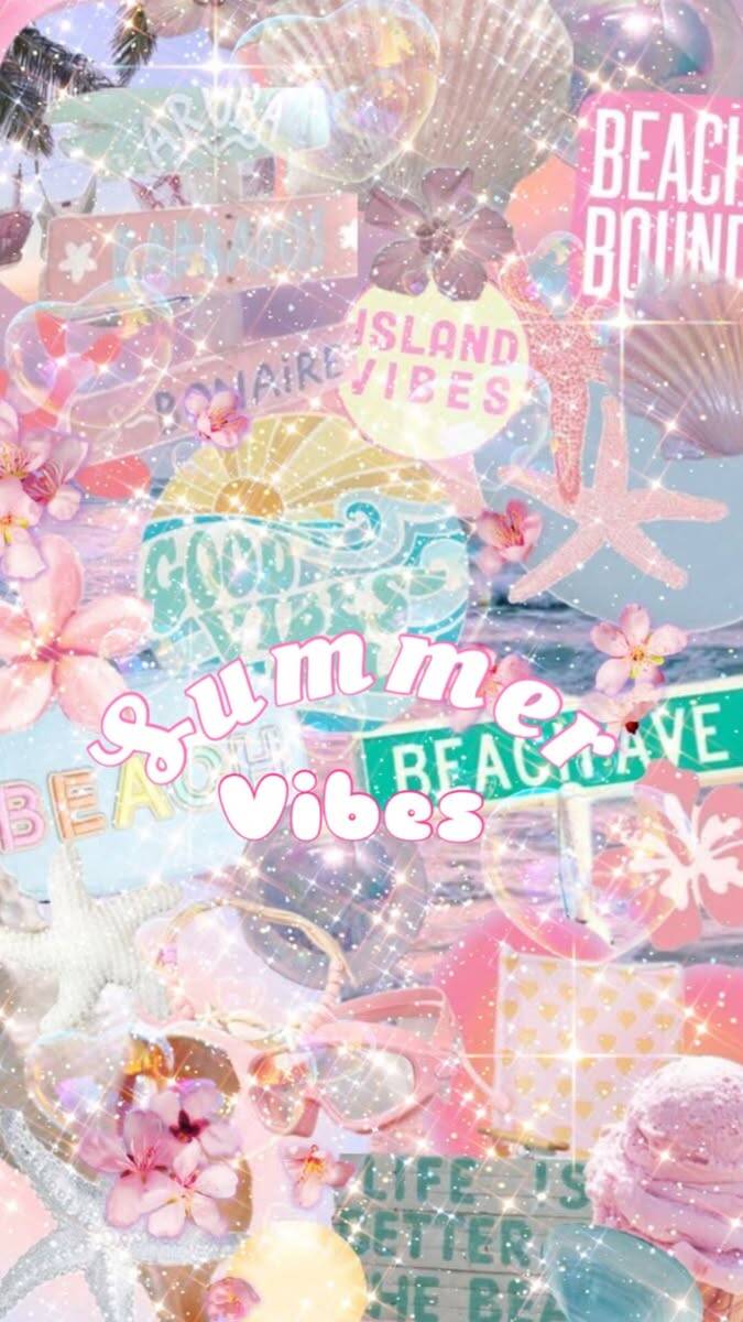 Papel de Parede de Verão com Vibes Tropicais e Flores para Celular/iPhone 4K