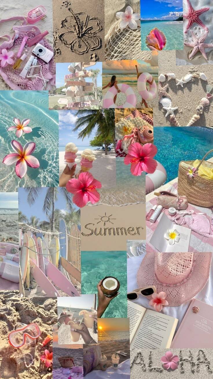 Summer Flowers and Beach Wallpaper for Mobile/iPhone 4K