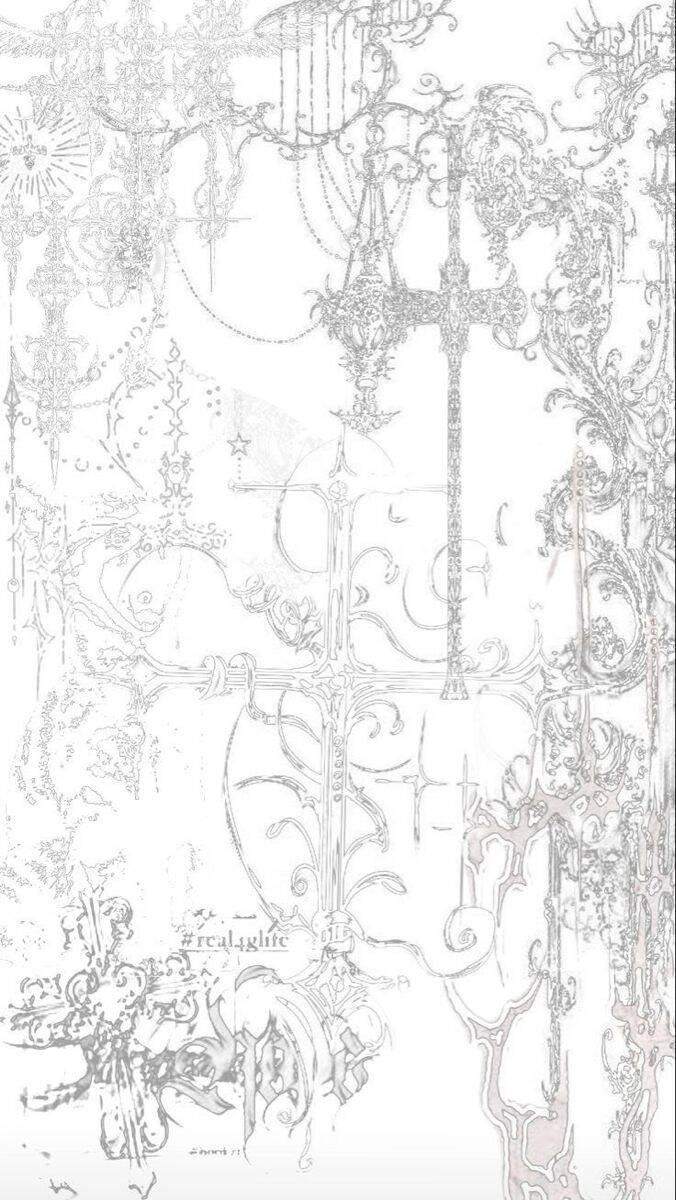 Papel de Parede Branco com Desenhos Elegantes para Celular/iPhone 4K