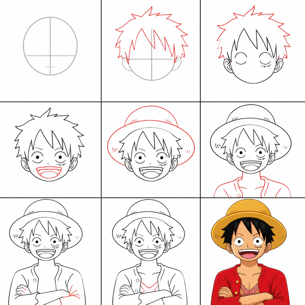 Como Desenhar o Luffy Passo a Passo