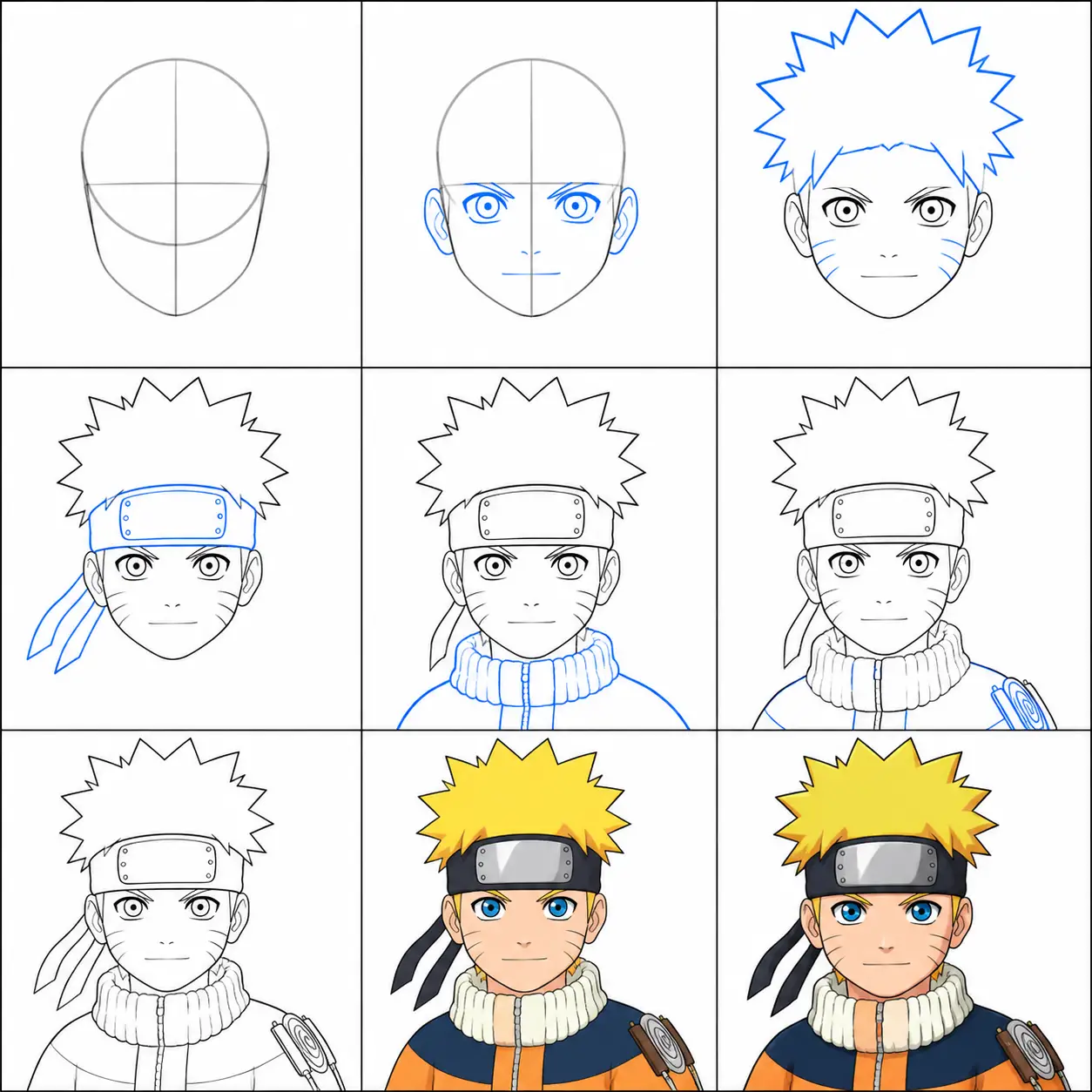 Como Desenhar o Naruto Passo a Passo