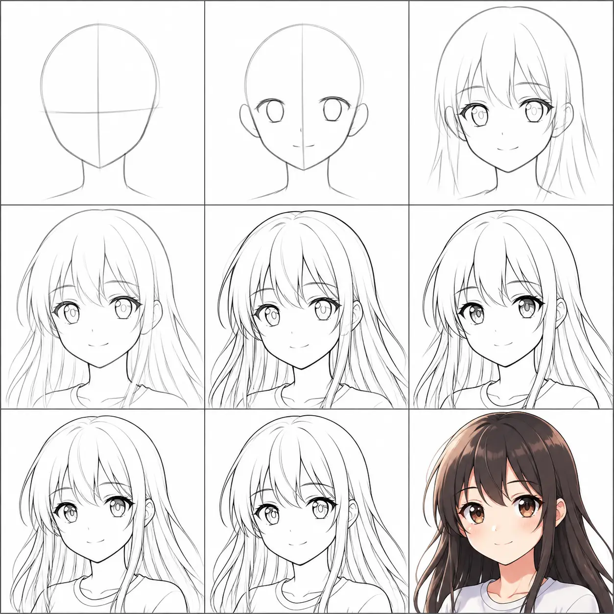 Como Desenhar uma Garota de Anime Passo a Passo.