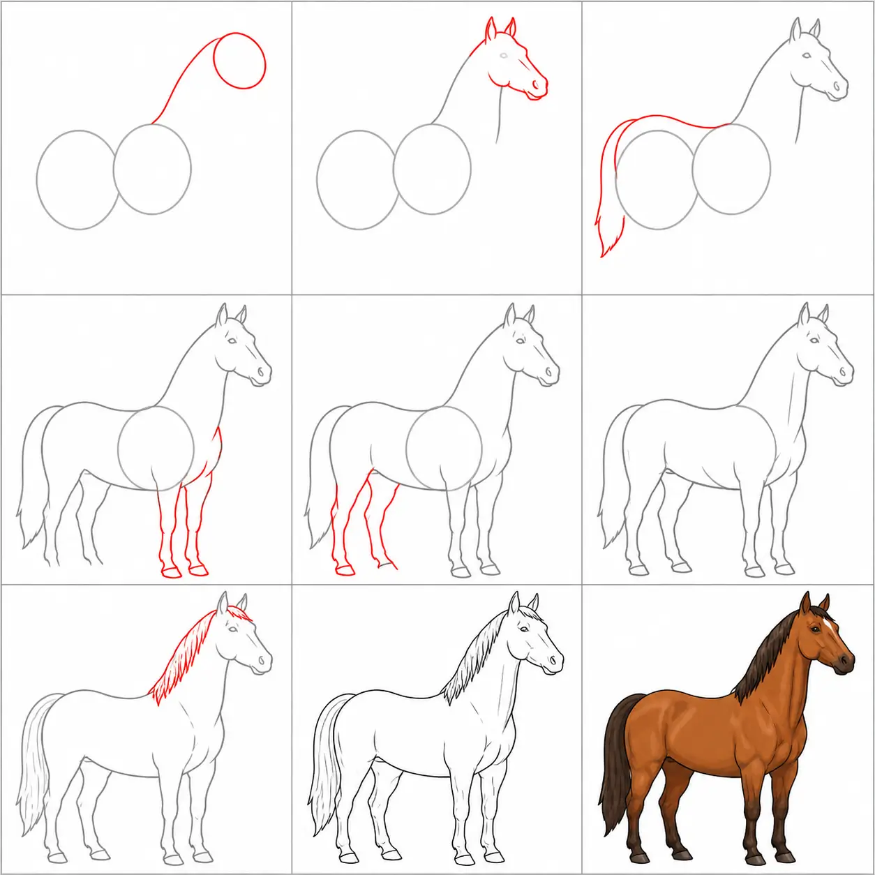 Como Desenhar um Cavalo Passo a Passo
