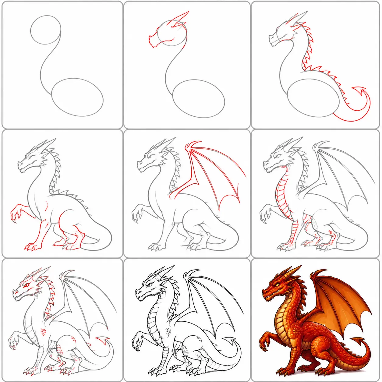 Como Desenhar um Dragão Passo a Passo