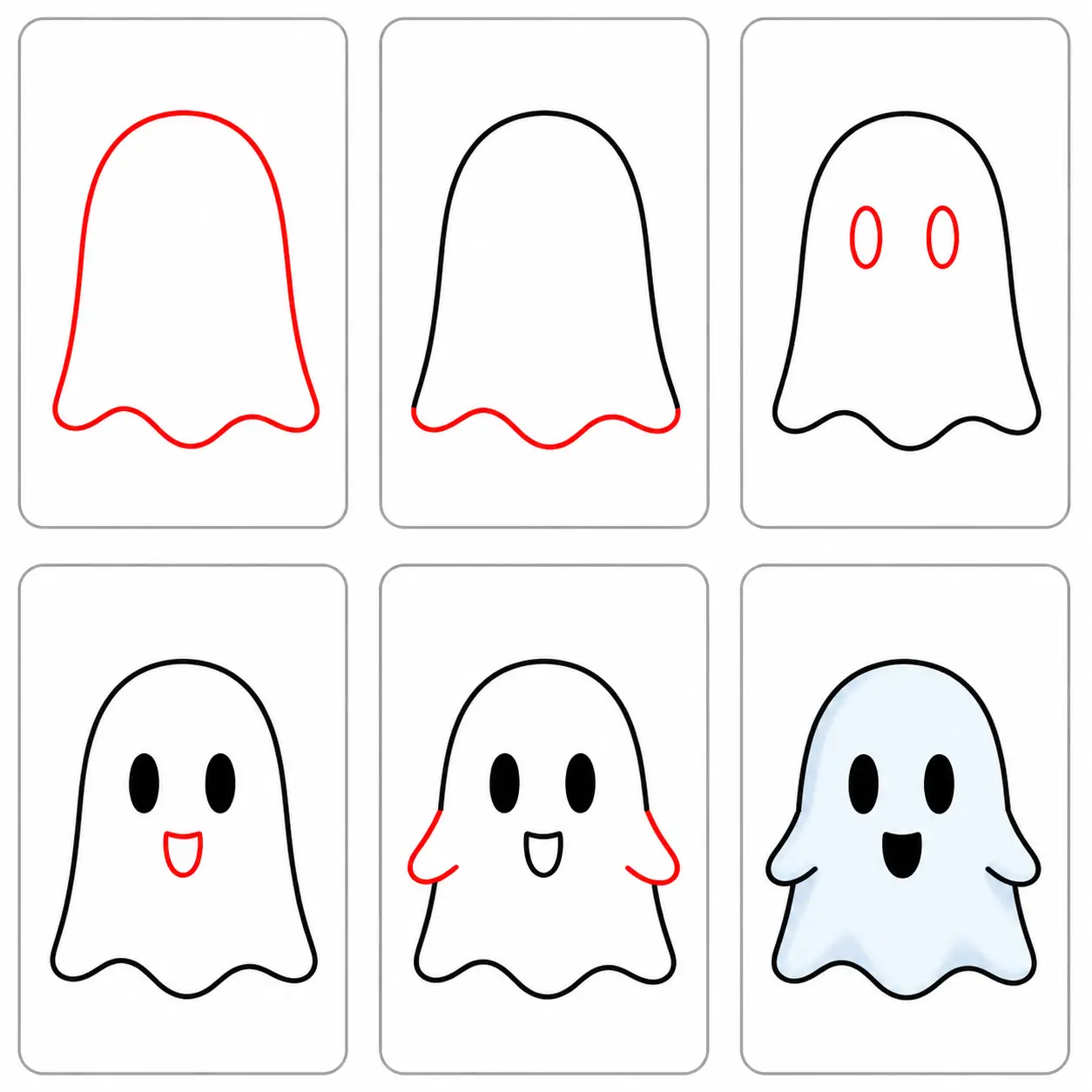 Como Desenhar um Fantasma Passo a Passo