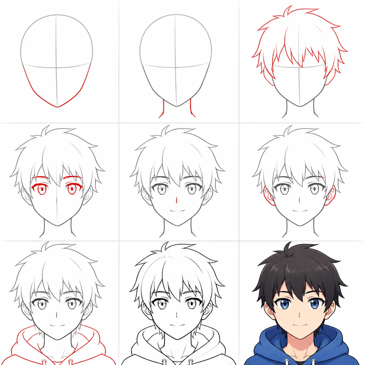 Como Desenhar um Personagem de Anime Passo a Passo