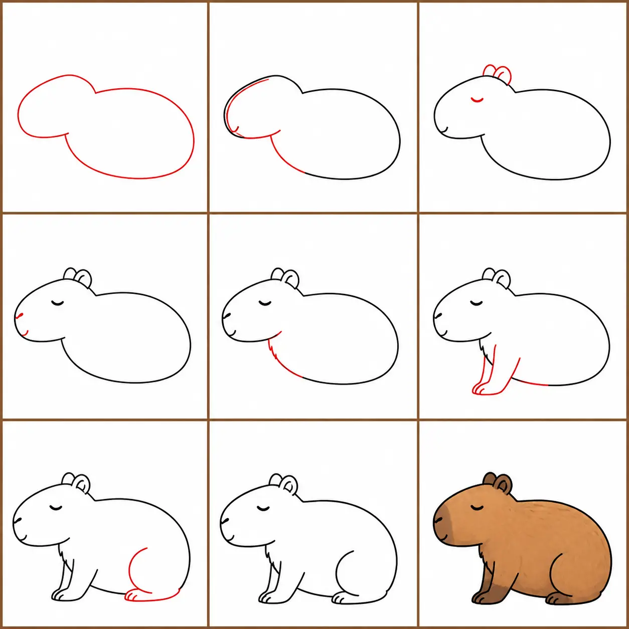 Como Desenhar uma Capivara Passo a Passo