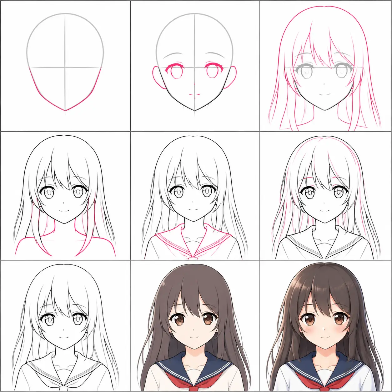 Como Desenhar uma Garota de Anime Passo a Passo