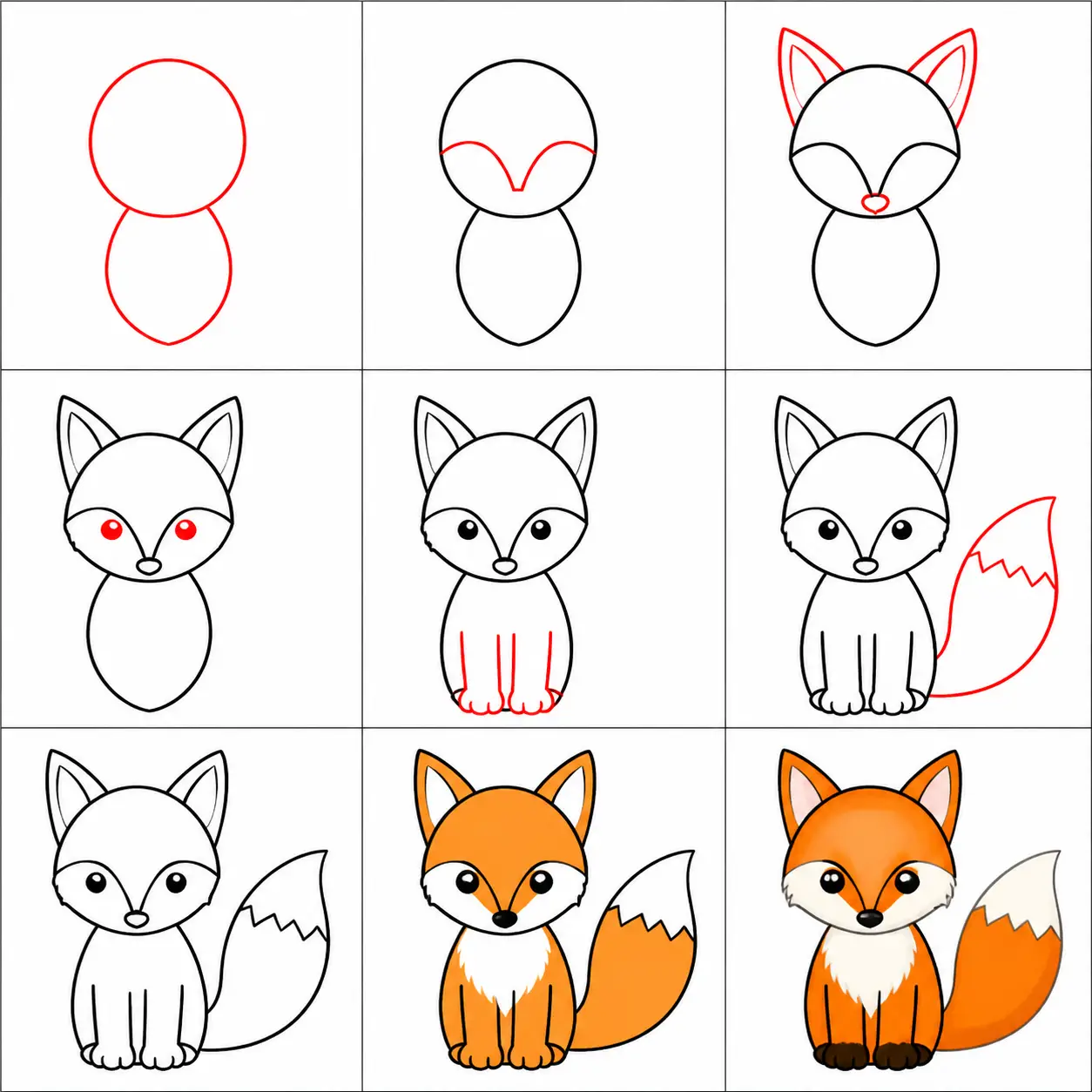 Como Desenhar uma Raposa Passo a Passo