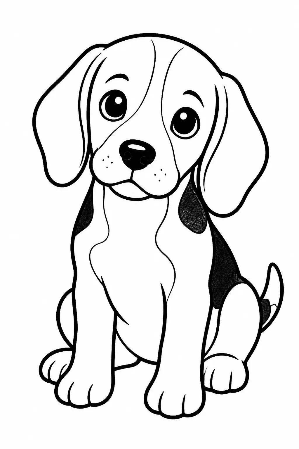 Desenho de Cachorro Beagle para Colorir