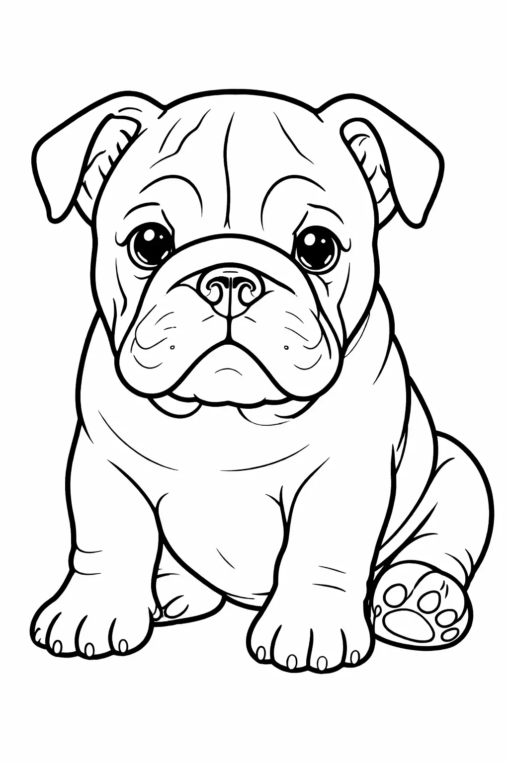 Desenho de Cachorro Buldogue Francês para Colorir