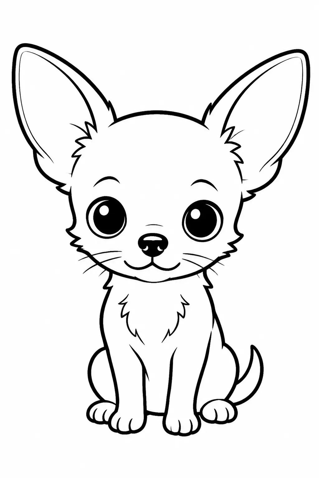 Desenho de Cachorro Chihuahua para Colorir