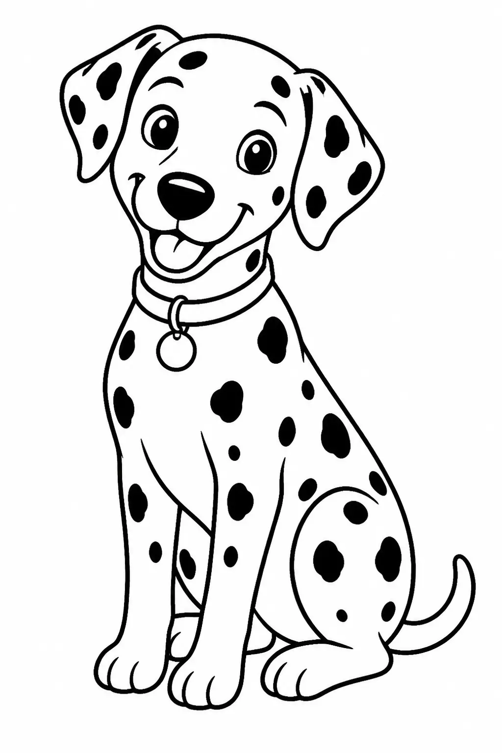 Desenho de Cachorro Dálmata para Colorir