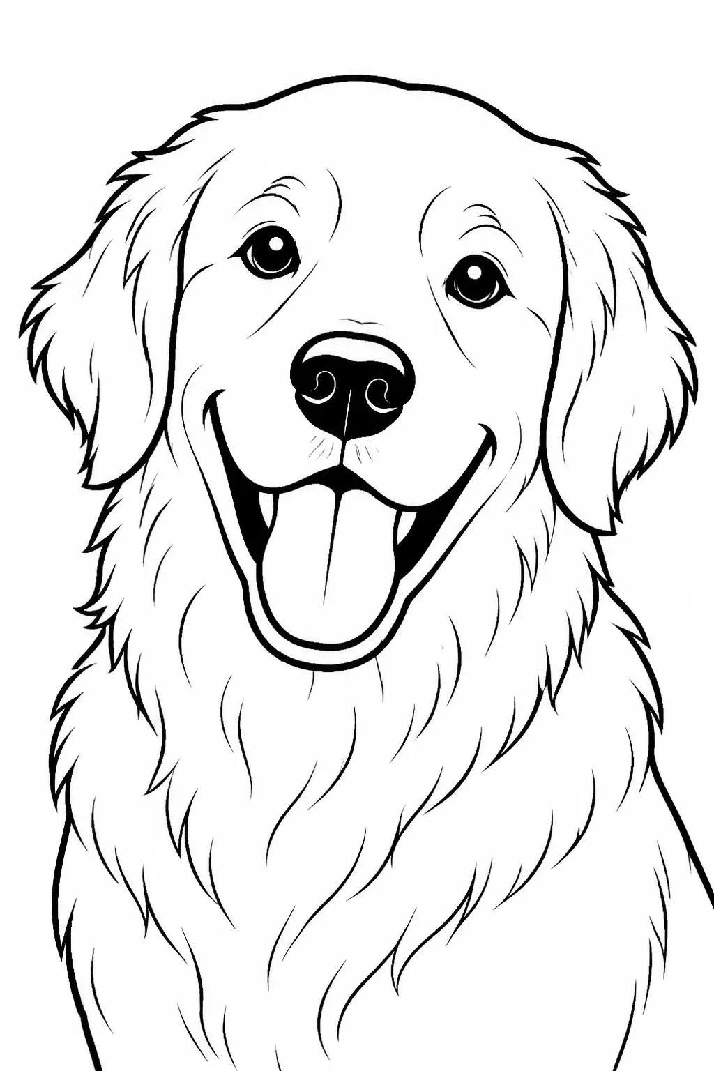 Desenho de Cachorro Golden Retriever para Colorir