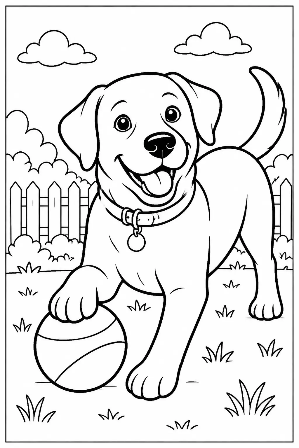 Desenho de Cachorro Labrador para Colorir